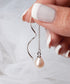 Aros MIZU colgante cadena Plata 925 con Perlas de Río 8mm