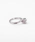 Anillo solitario TU Y YO Plata Italiana 925 Rodinada 6mm
