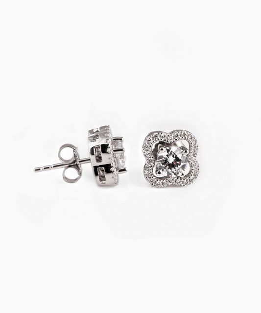 Aros 2 en 1 Plata 925 elaborados con Cristal Swarovski