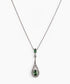 Collar ALICE Plata 925 elaborado con Cristal Swarovski (verde)