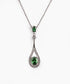 Collar ALICE Plata 925 elaborado con Cristal Swarovski (verde)