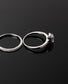 Anillo doble HALO Plata Italiana 925 Rodinada