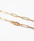 Cadena paperclip de Plata 925 con Baño de Oro 18k 45cm