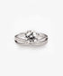 Anillo solitario DENÉBOLA Plata 925 con Moissanita de 1 Quilates