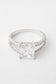 Anillo Baño Oro Blanco elaborado con Cristal Austriaco
